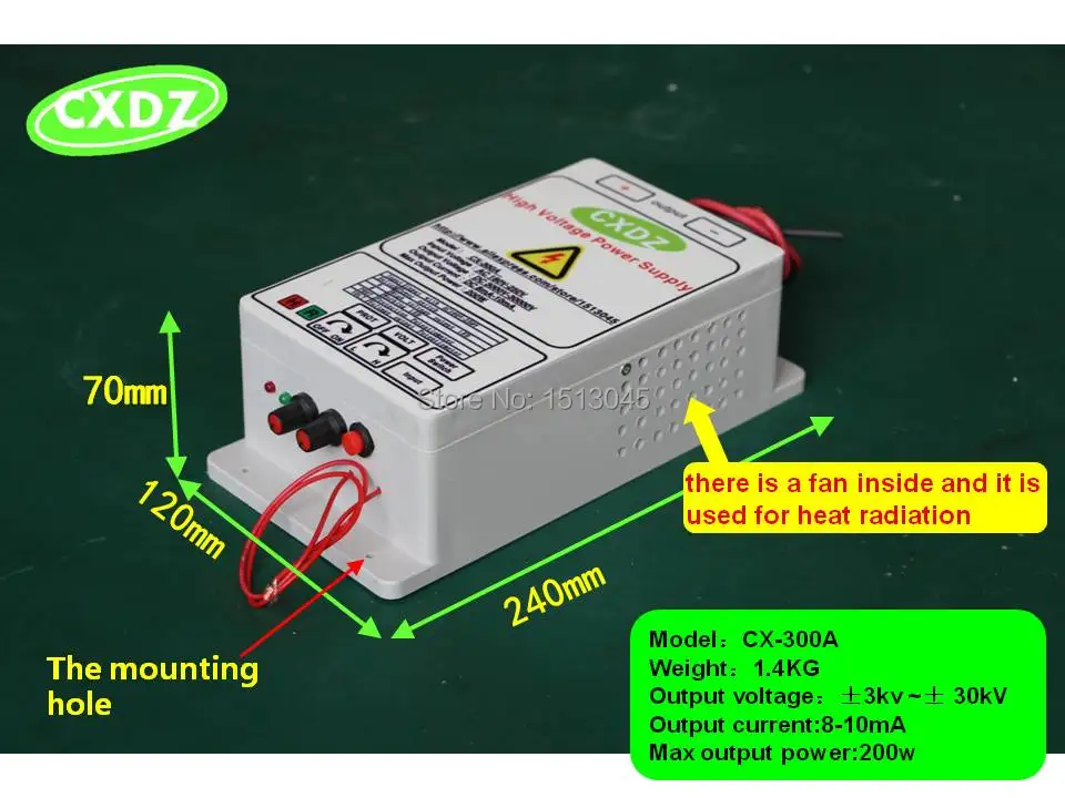 Высоковольтный источник питания с выходом 30 кВ для удаления дыма