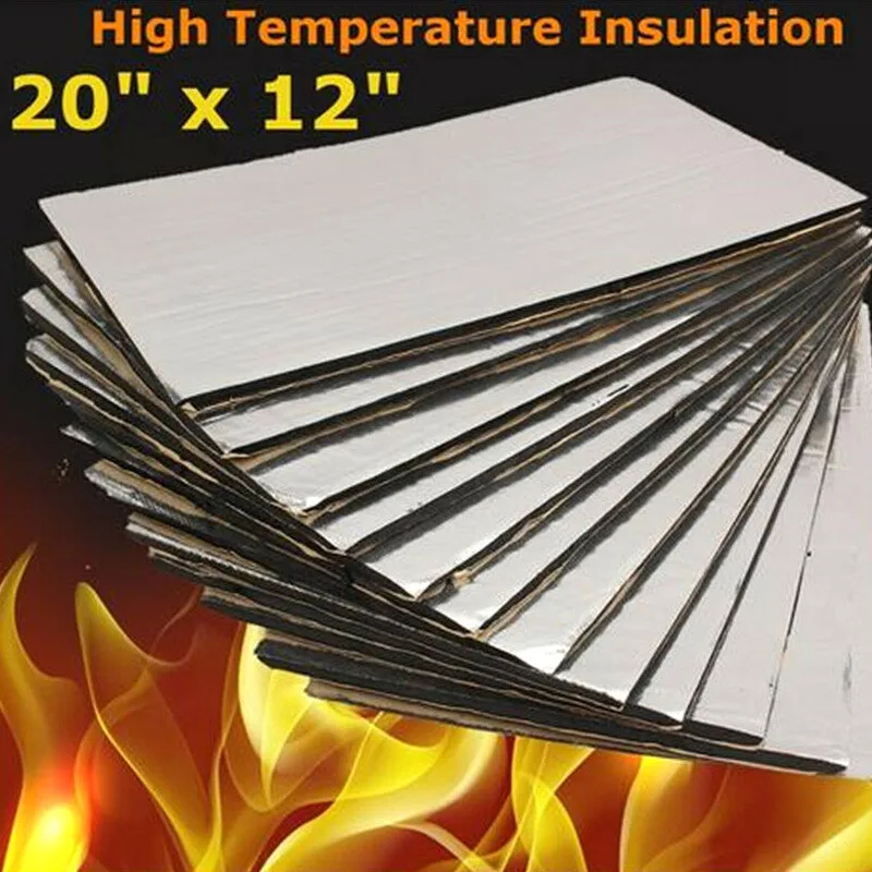 

Hot 12Pcs 5mm Firewall Sound Deadener Car Heat Shield Insulation Deadening Mat Pad BX