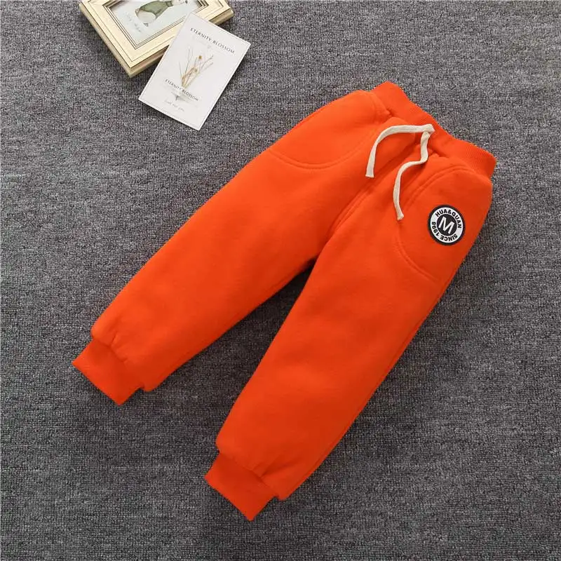 Orange For Winter Liakhouskaya/ г.; высококачественные зимние теплые штаны для мальчиков; длинные флисовые брюки для мальчиков; утепленные штаны; детская повседневная одежда - Цвет: Orange For Winter
