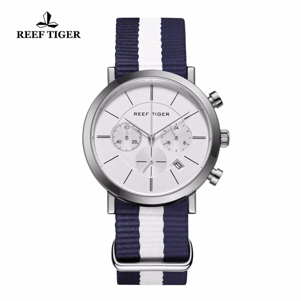 Часы мужские с хронографом нержавеющая сталь нейлоновый ремешок|tiger fashion|watch fwatch
