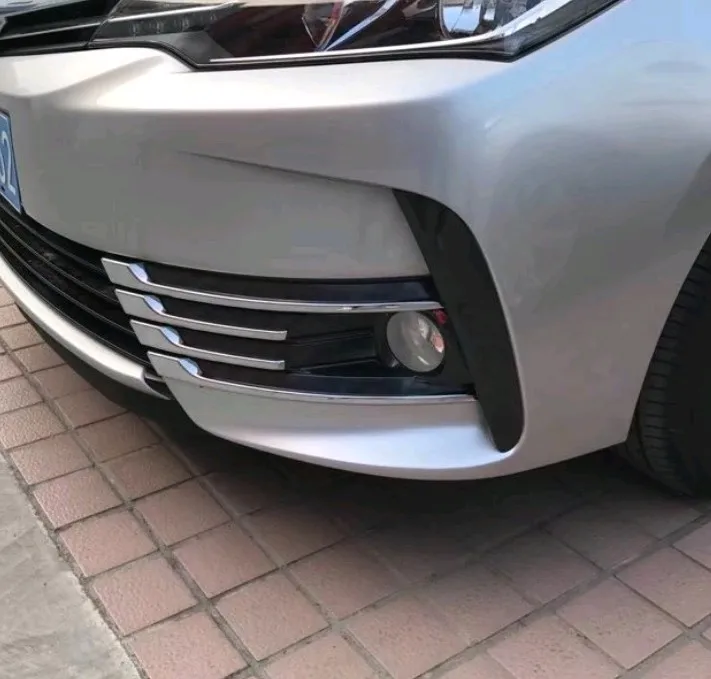 Welkinry Авто Крышка Стайлинг для Toyota венчик Альтис E170 АБС хромированная Защитная панель для переднего корпус для противотуманной фары свет декоративной отделкой