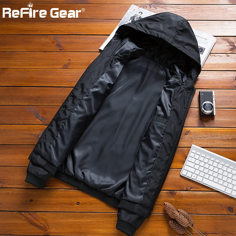 Куртка ReFire Gear мужская с капюшоном повседневная ветрозащитная тонкая Модная