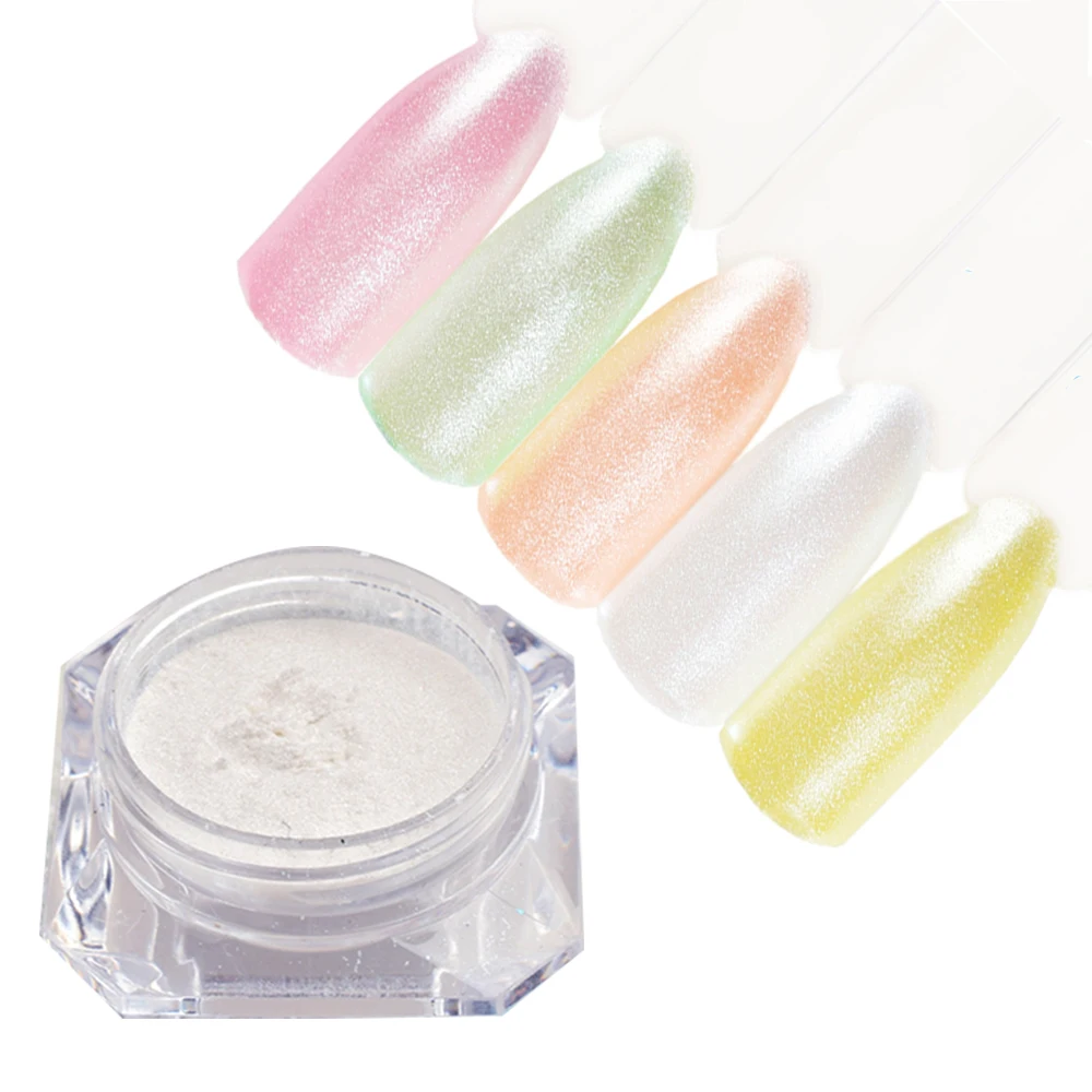 1 коробка г блестящий порошок с эффектом Русалочки и жемчугом для ногтей