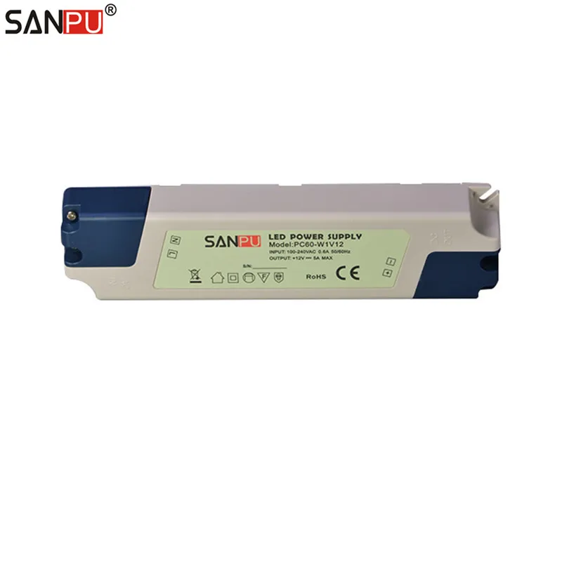 SANPU SMPS 60 Вт 12 В 5 А фотолампы для светодиодов 220 110 фототрансформатор IP44 внутреннего