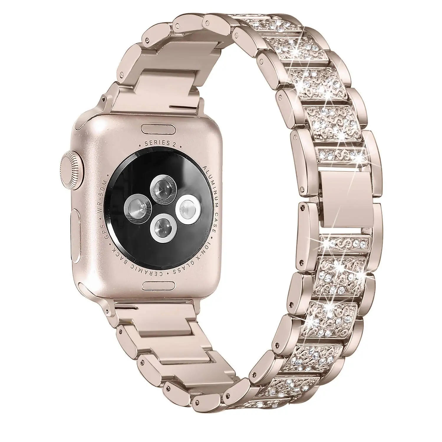 Ремешок для Apple Watch 42 мм 38 мм, 40 мм 44 мм из нержавеющей стали для iWatch 5 сменный ремешок для Apple Watch Series 5 4 3 2 1 - Цвет ремешка: retro-gold