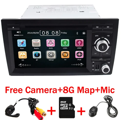 2din автомобильный DVD GSP Navi для Audi A4 GPS (2002 2008) S4/RS4/8E/8F/B9/B7 с Bluetooth Радио RDS CAN шина