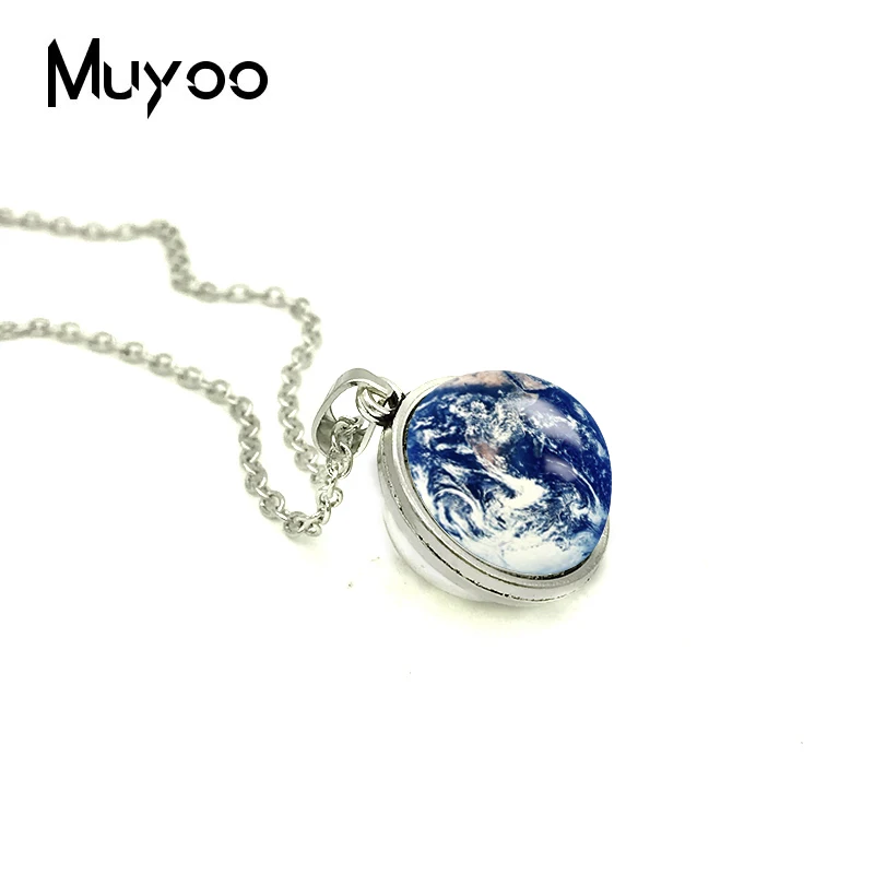 2018 Новая солнечная система Двусторонняя подвеска ожерелье земля ювелирные