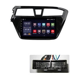 9 дюймов 2.5D ips HD Мульти-сенсорный экран Android8.1 2G ram 32G rom NAVI для hyundai i20- с Bluetooth USB wifi SWC - Color: Black Power Plug
