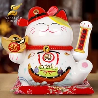 electric hand lucky cat ornaments shop opened large decorations crafts cashier decoration