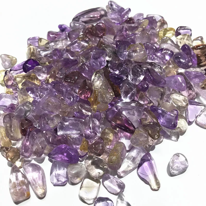 100 г натуральный Аметрин гравий полированный кварцевый хрусталь тонущий камень