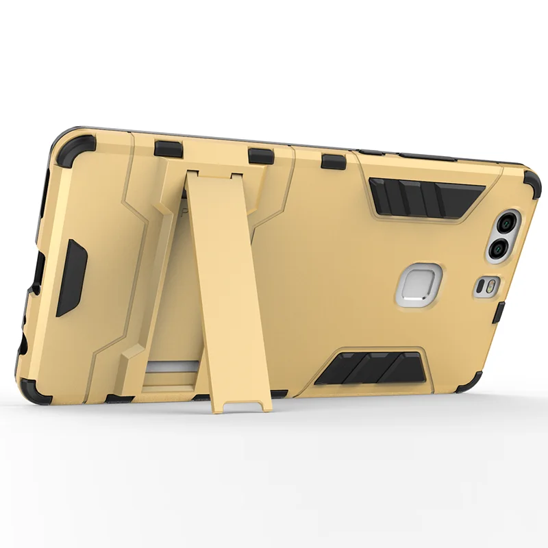 YueTuo luxury original armor case for huawei p9 lite p 9 plus p9lite mini 2017 2016 hybrid shockproof phone tpu back cover coque |