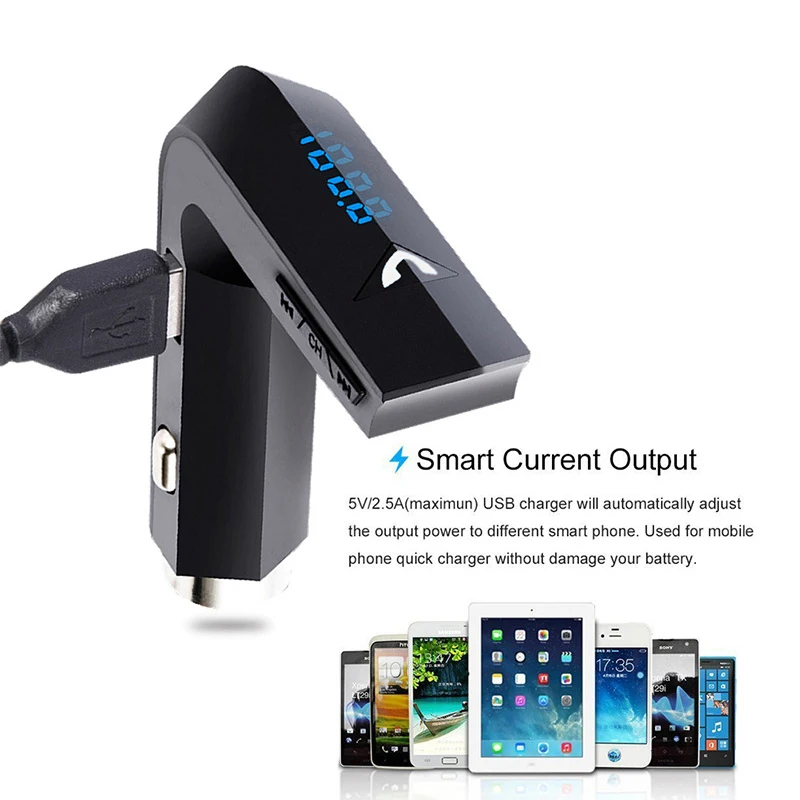 Автомобильный fm трансмиттер Bluetooth гарнитуры MP3 плеер радио Car Kit модулятор с 2.5A