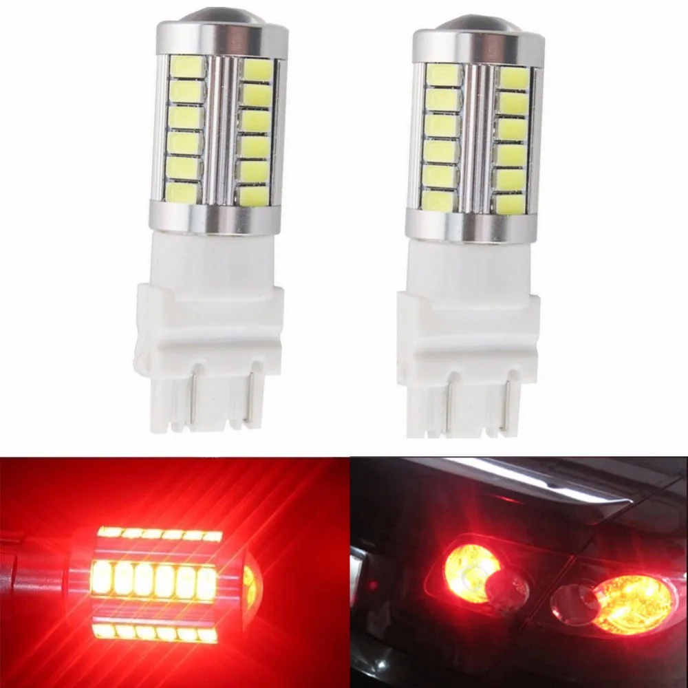 2 шт. 3157 3047 3057 5630 33 SMD красный 900 люмен 8000K супер яркий светодиодный стоп сигнал с