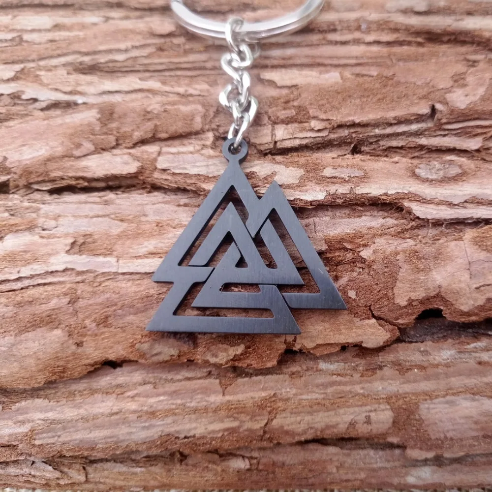 SanLan нержавеющая сталь Норвегия Valknut брелок Одина символ Для мужчин Viking брелок-талисман амулет
