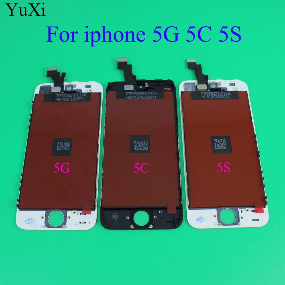 YuXi LCD сенсорный экран для iPhone 5 5S 5C ЖК дисплей в сборе с дигитайзером стекло без