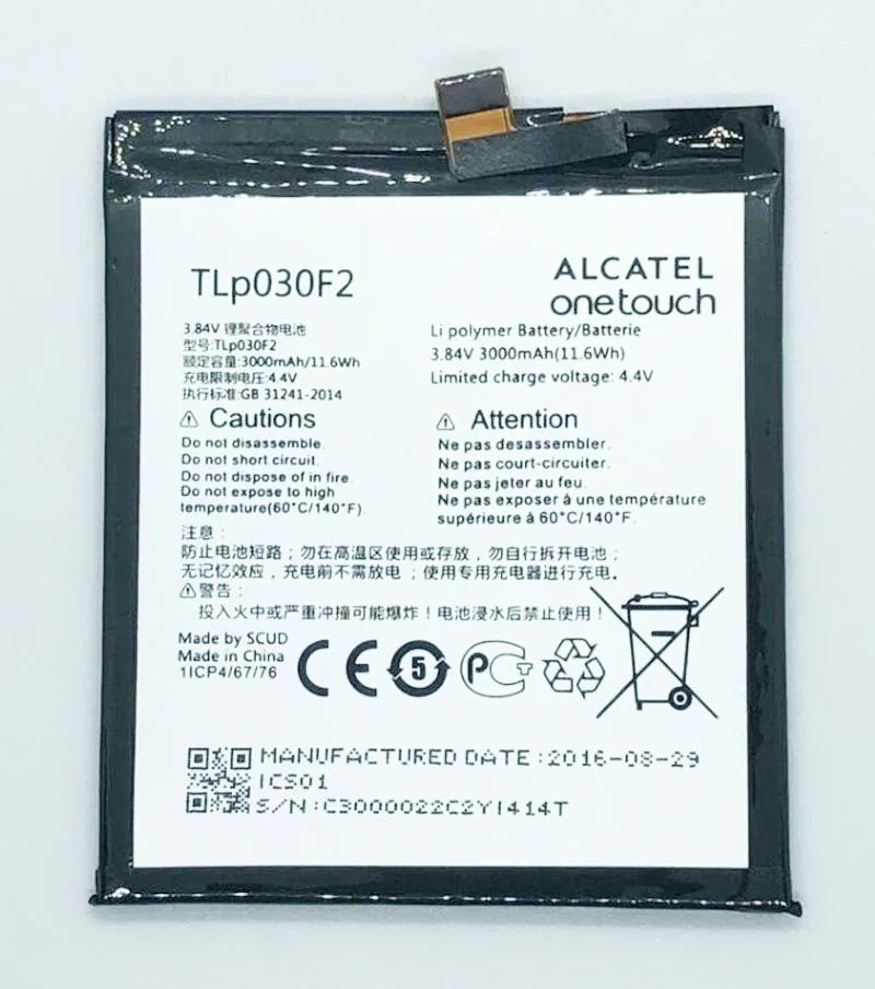 GeLar 3 84 V 3000mAh батарея для TCL Alcatel TLP030F2 мобильного телефона BlackBerry DTEK60|Аккумуляторы