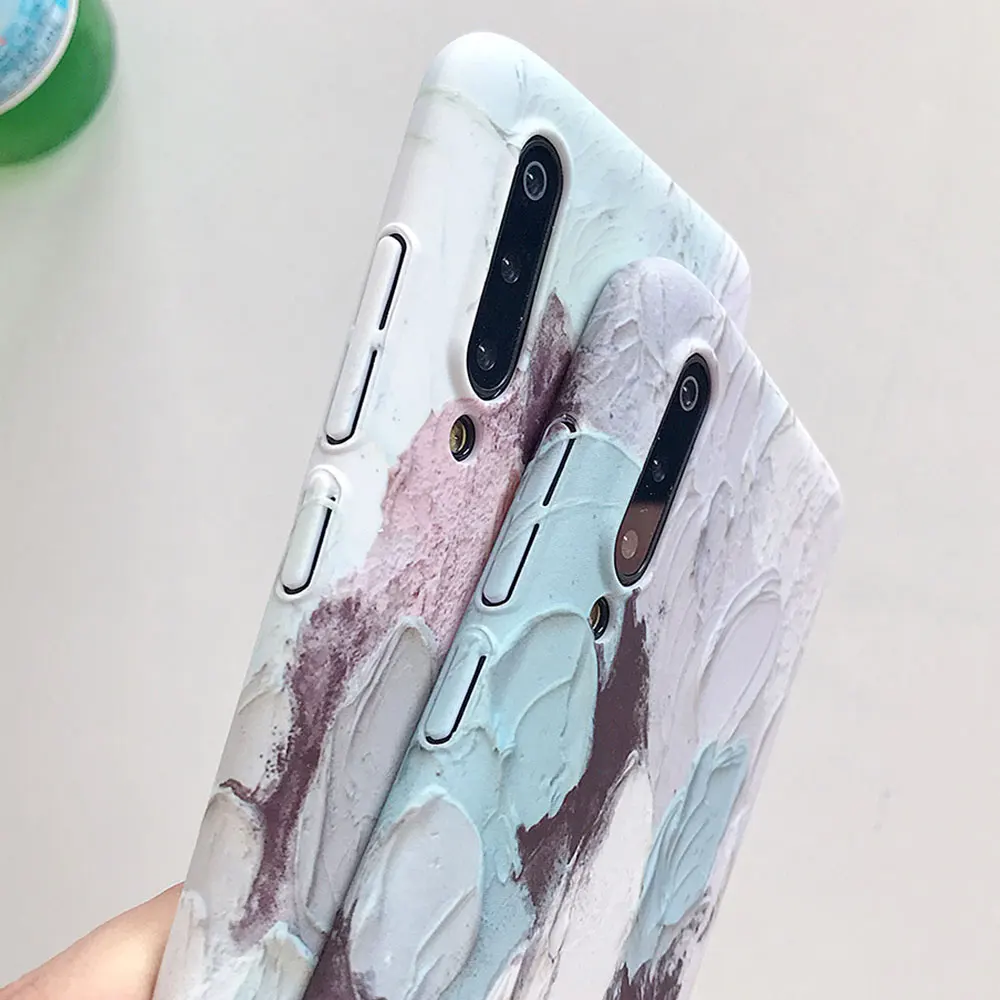 KISSCASE Fashion Dyed PC Phone Case For Xiaomi 8 9 SE 5 6 Luminous Cases Redmi 6A Pro 7 Go Hard Back Cover Funda |