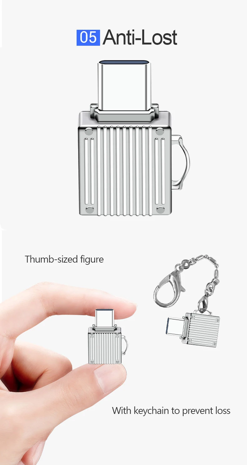 UTHAI C07 mini type C usb3.1 Micro SD TF кардридер для Macbook или смартфона с интерфейсом type c