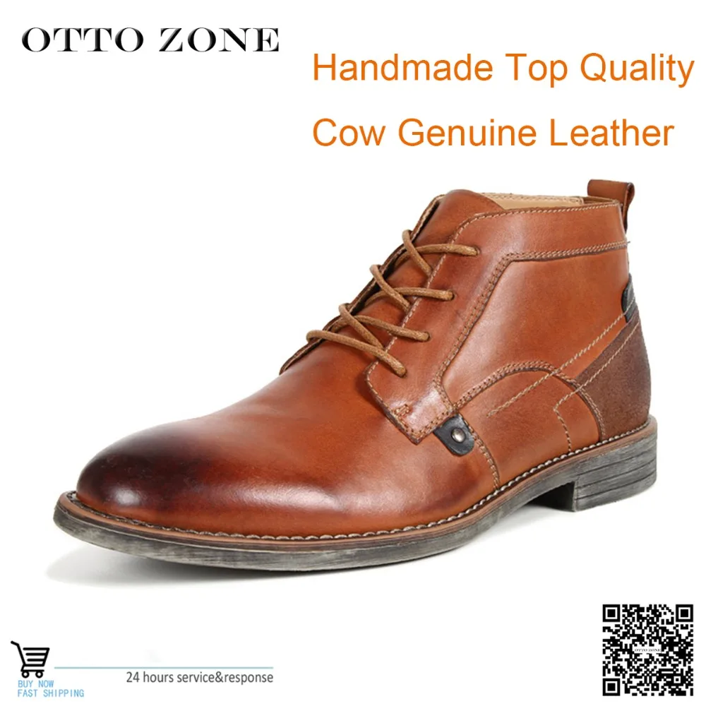 Обувь из полированной натуральной кожи мужские ботинки Демисезонные ботильоны