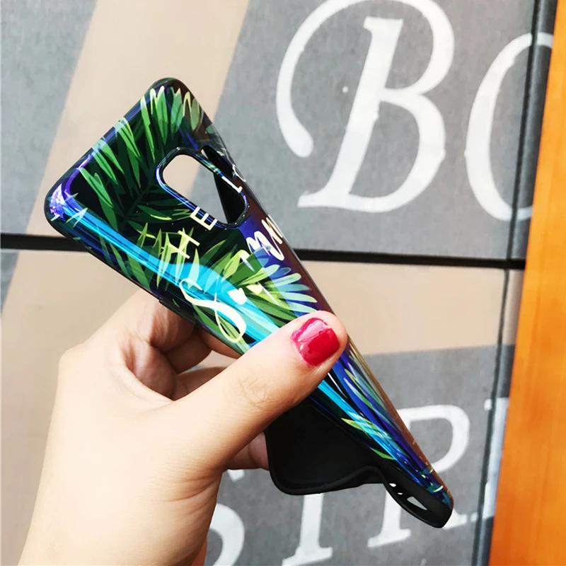 Мягкий чехол YHBBCASES в стиле ретро с листьями растений для Samsung Galaxy S8 S9 S10 Plus Note 10 8 9