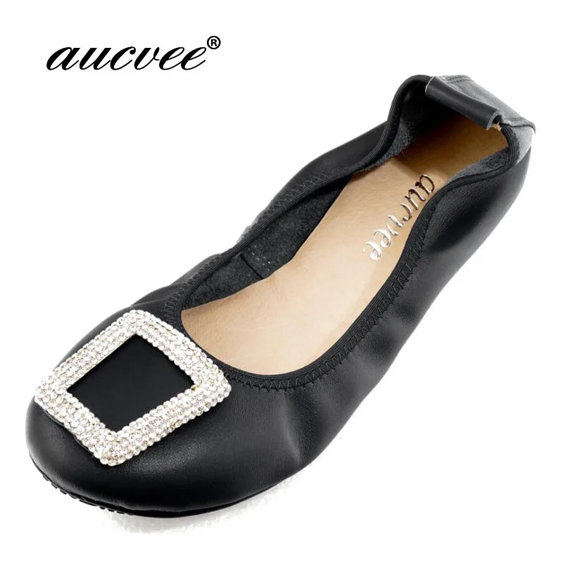 

2019 Fashion Brand Women Shoes Leather Ballerina Ballet Flats Foldable And Portable Travel Pregnant Shoes For Bridal Wedding V01