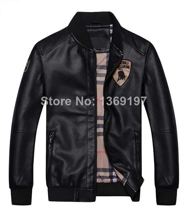 NWT Men's Punk Bomber Biker Motorcycle Slim Fit Faux PU Leather Jacket Blazer Black Coffee Size M L XL XXL MN608&amp006 | Мужская