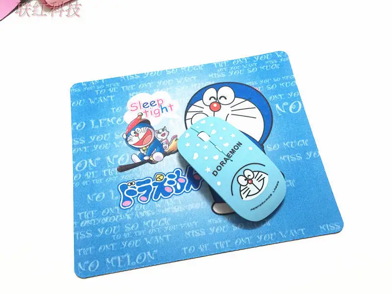 MAORONG USB кабельная клавиатура с мультяшным котом Doraemon беспроводная Бесшумная мышь