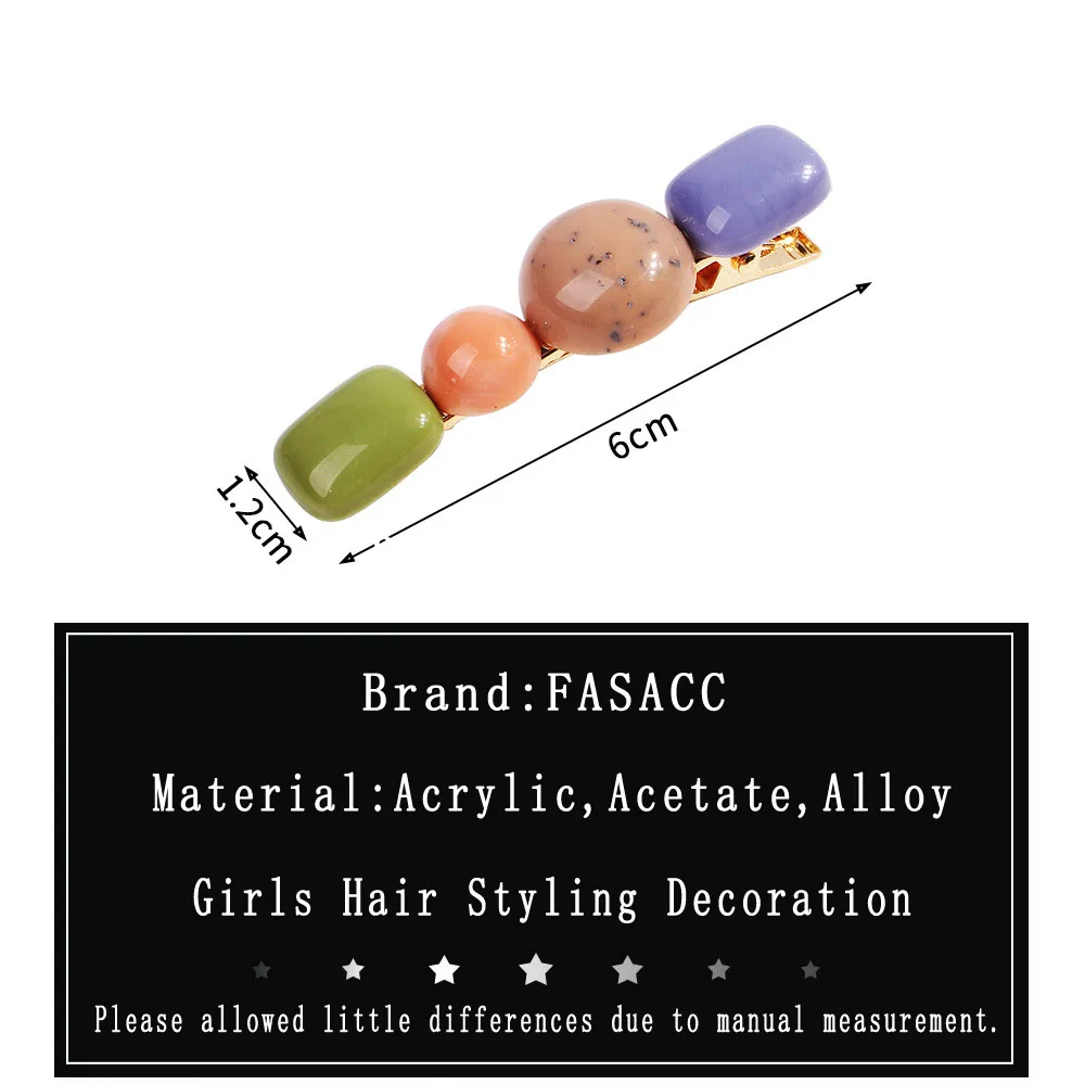 Модные корейские Акриловые зажимы для волос женские милые заколки девочек