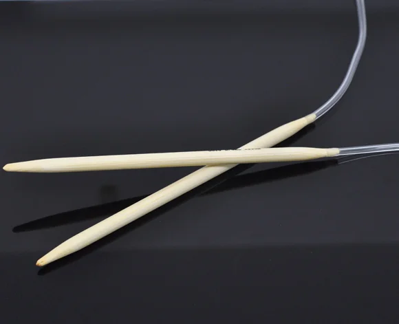 1 пара бамбуковых круглых вязальных игл 100 см (американский размер 10/6.0 мм)|needles