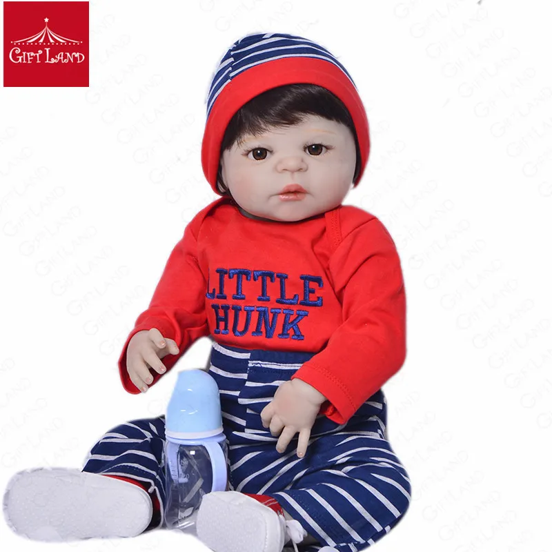 23 дюймов Reborn Baby Doll купать игрушечные лошадки новорожденных Кукла младенец