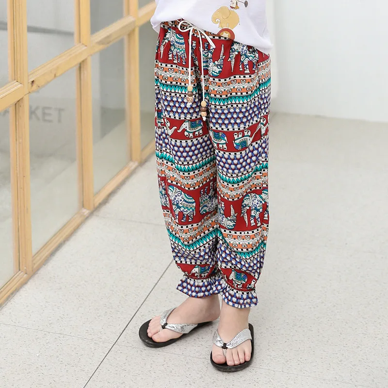 

Casual Girls Kids Children Elastic Drawstring Trousers Fashion Toddler Sports Harem Pants Girl Clothes