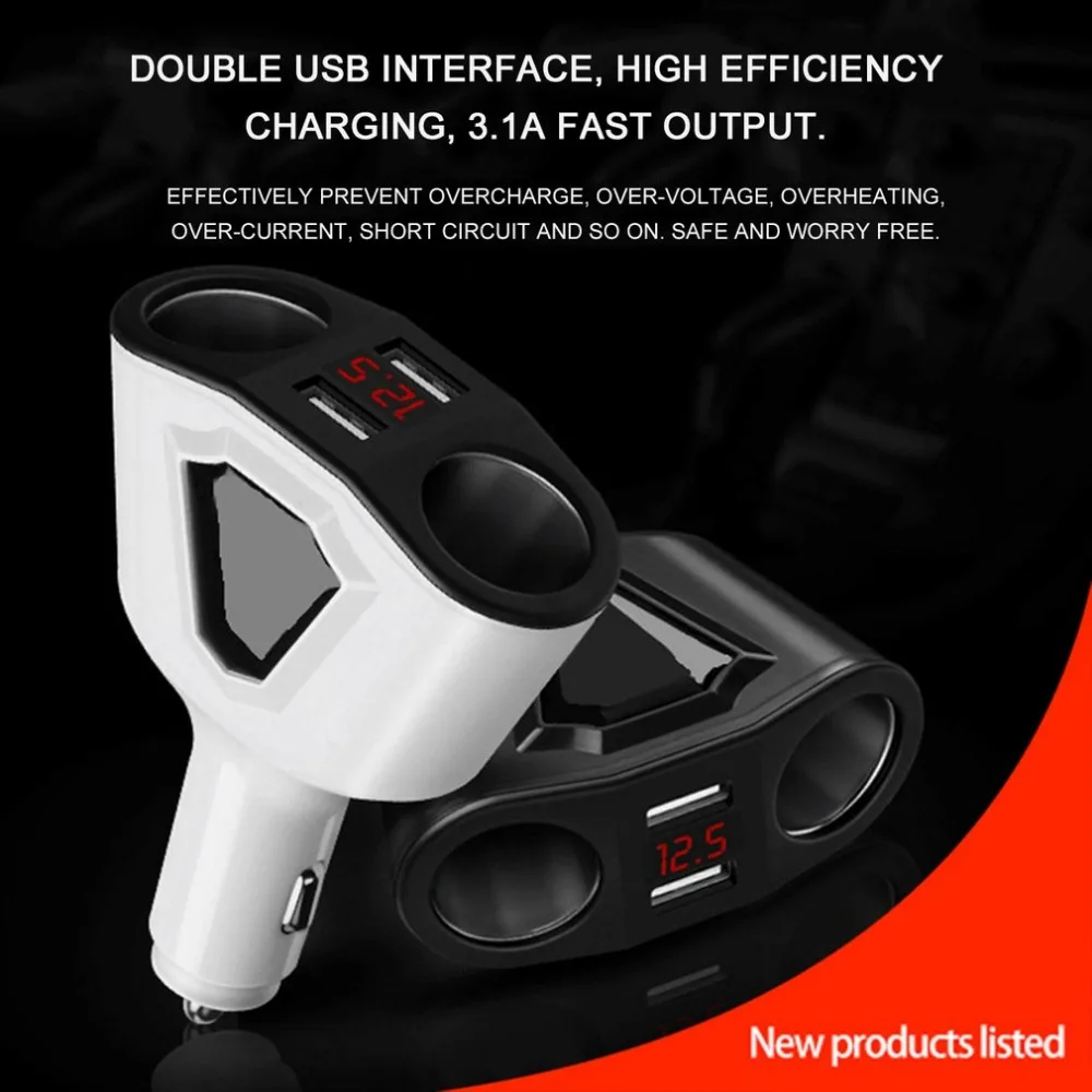 5V USB Car-Charger with LED Screen Smart Auto Car holder Adapter Charging for iPhone X 7 6 Xiaomi Huawei Mobile Phone houder | Мобильные