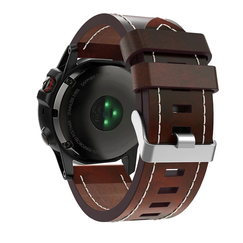 Кожаный ремешок для Garmin Fenix 5x сменный Браслет с защитной пленкой Band | Электроника