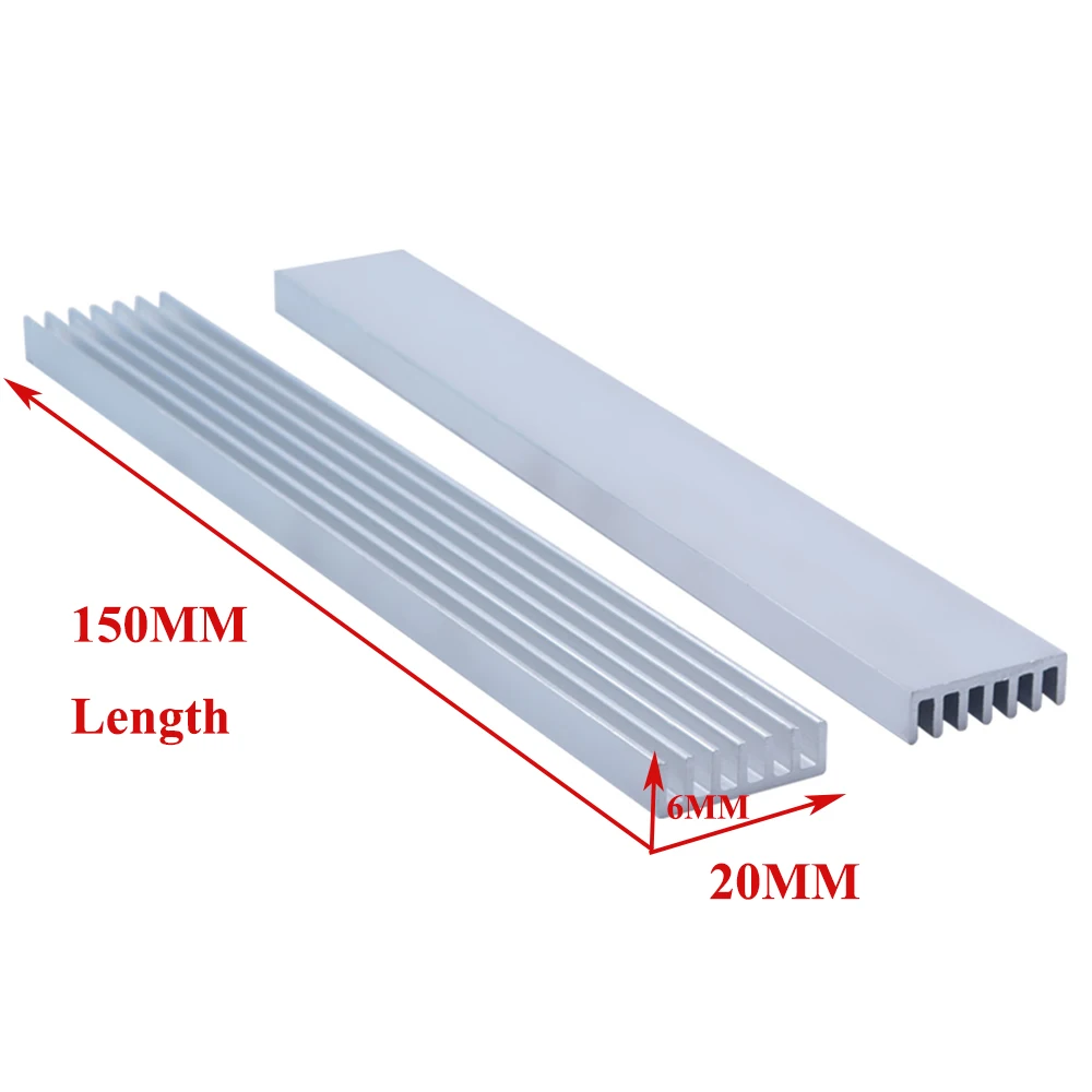 Алюминиевый радиатор высокой мощности плотный зубчатый 150x20x6 мм Электронная