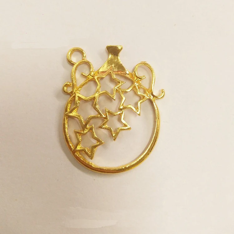 10 шт./лот разнообразные стили металлическая рамка Подвеска золотой