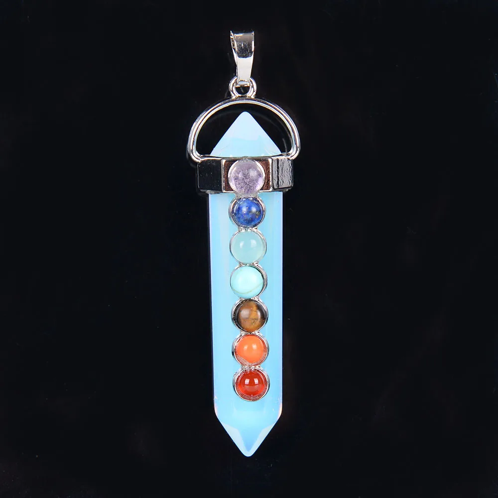 Чакра натуральный драгоценный камень подвески Шестигранный Маятник исцеляющая