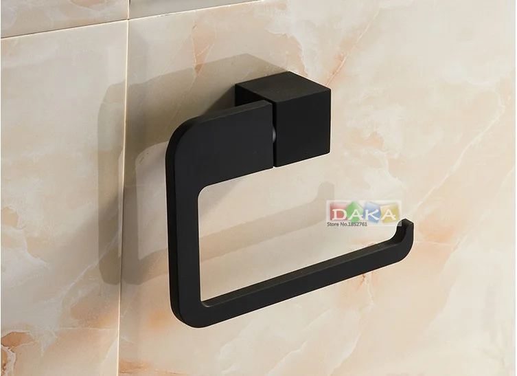 Новое поступление! Модный черный держатель туалетной бумаги для ванной комнаты, держатель рулона, аксессуары для ванной из нержавеющей ста... от AliExpress WW