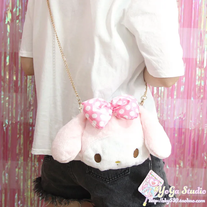 Мультяшная милая плюшевая сумка hello kitty My Melody Cinnamoroll, собачка пудинг, Детская сумка через плечо, кошелек, кошелек для девочек, подарки