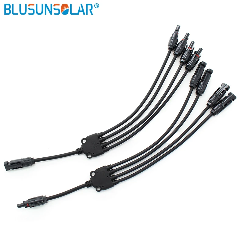 

2 Pairs Solar Branch Y Adapter Connectors Female Male (1 to 4 ) Solar Connector For Solar Panels Cable