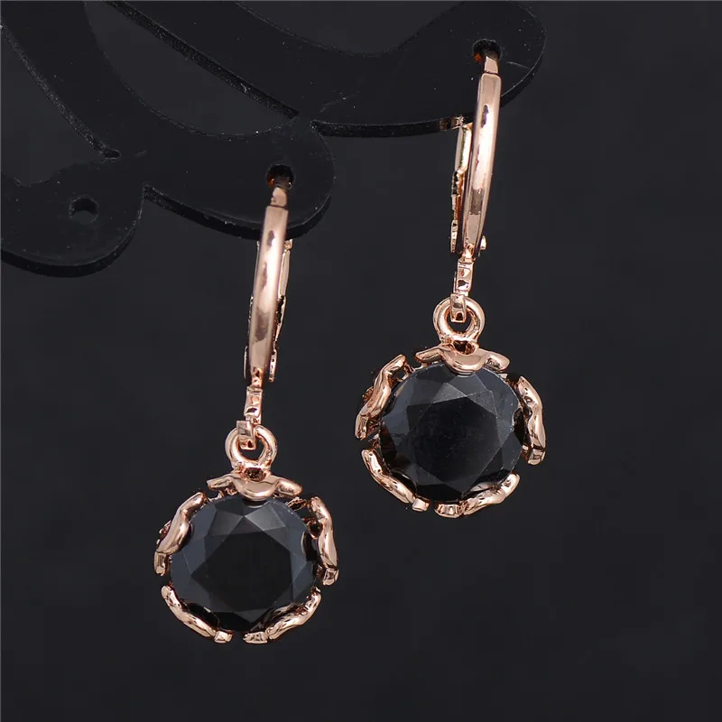 H:HYDE Fashion New Women/Girl's Gold Color White CZ Stone Dangle Earrings Gift Jewelry boucle d'oreille femme | Украшения и