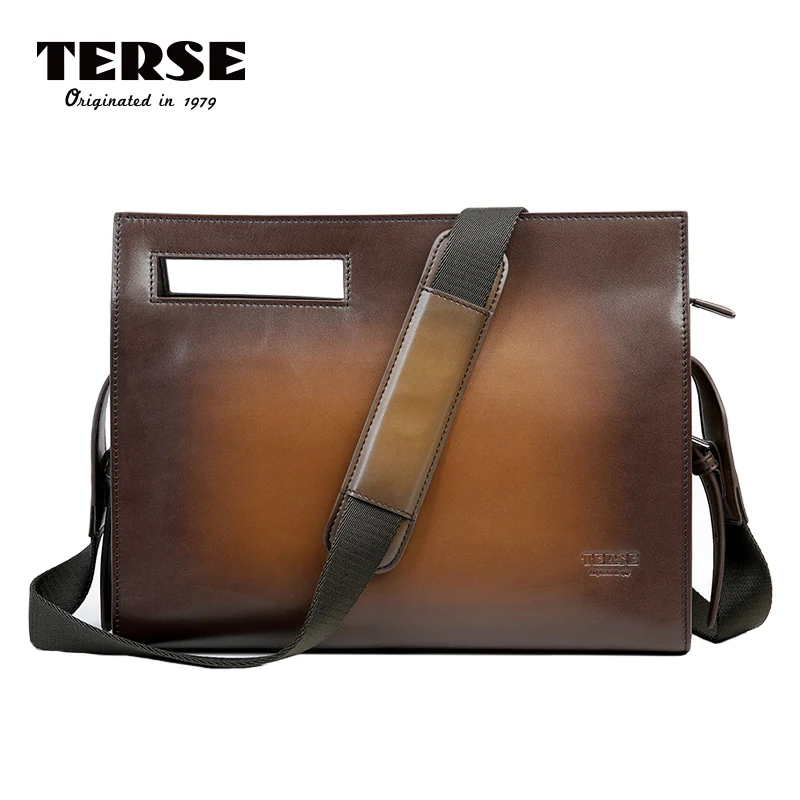 Terse_2017 новый релиз мужской портфель натуральная кожа сумки для мужчин бордо