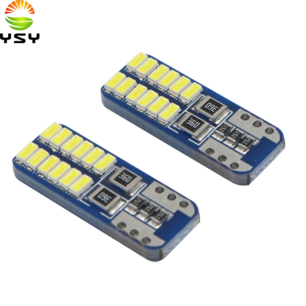 YSY 300X T10 W5W 168 192 светодиодный задний фонарь 3014 24smd для автомобиля светодиодная