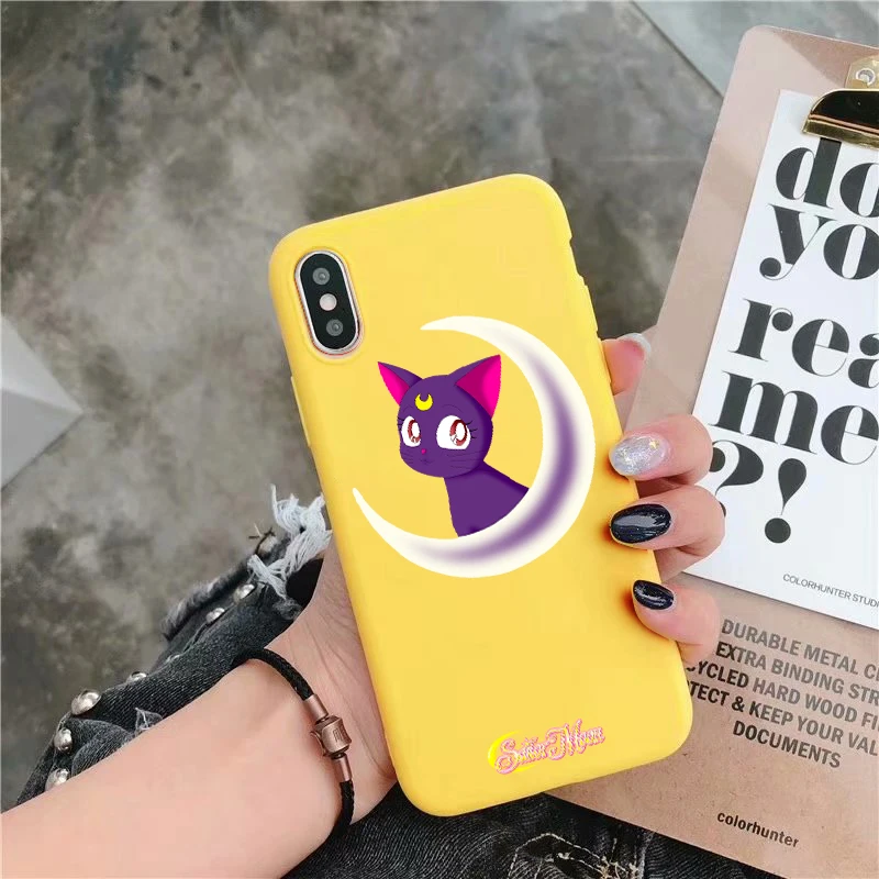 Y-5751 Sailor moon Аниме мягкий силиконовый карамельный цвет чехол для мобильного телефона чехол для iPhone X XR XS MAX 6 7 8 plus 6s лучший дизайн корпуса - Цвет: Y-5751
