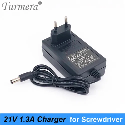 21V-1.3-A 12,6 V 16,8 V 21V 25V 1A 1.3A 18650 литиевая батарея зарядное устройство DC 5,5 MM* 2,1 MM 110-220V литий-ионная батарея зарядное устройство для отвертки - Цвет: 21V-1.3-A