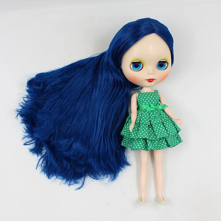 Бесплатная доставка телесный цвет фигурки Куклы черная кукла (голубые волосы) |