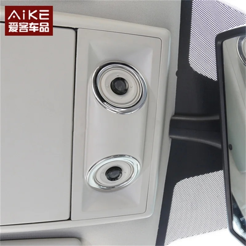 

ABS Chrome Reading Lights Decoration Fit For Dodge Journey 2013 Inner Roof lamp Protector 2pcs Car Accessories Auto Styling