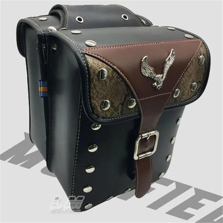 

Квадратная Боковая Сумка eagle decal для мотоцикла, сумка для скутера, задняя Сумка, ретро мотоциклетные сумки для honda yamaha suzuki harley, сумка для мотоц...