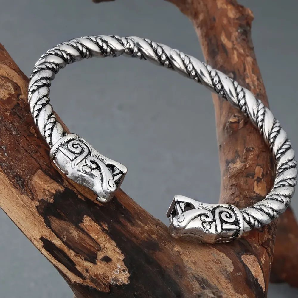 Kinitial викинговые браслеты с волками для женщин мужские Модные аксессуары часы