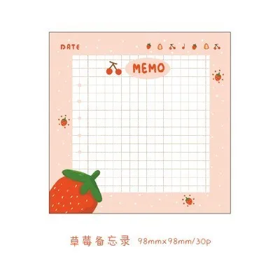 caomei beiwanglu 30 шт./компл. Kawaii милые с нанесенными плюсиками; в клетку линия Блокнот карман Примечание Еженедельный планировщик, записная книжка для составления расписания холодильник Примечание Papeleria школьные принадлежности - Цвет: caomei beiwanglu