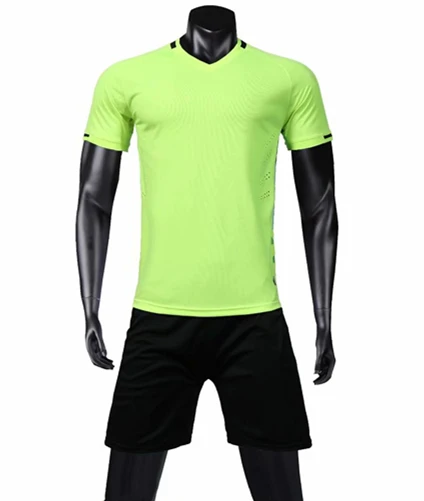 Fluorescent green ZMSM мужской, футбол Джерси наборы Униформа Пользовательские survete для мужчин t футбол высокое качество футбольный тренировочный костюм Спортивная одежда LB1901 - Цвет: Fluorescent green